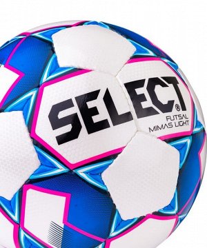 Мяч футзальный Select Futsal Mimas Light 852613, №4, белый/синий/розовый 1/15