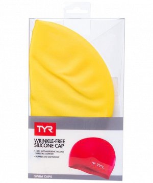 Шапочка для плавания Wrinkle-Free Silicone Cap, силикон, LCSL/720, желтый