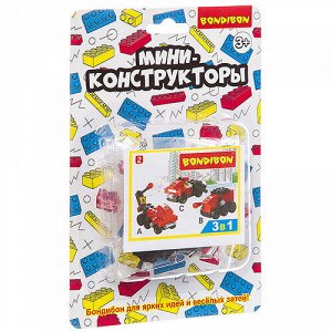 Мини-конструктор "Bondibon" Пожарные , в ассорт., 13,5*20 см (М7614-3)