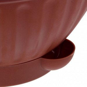 Горшок-кашпо подвесной с поддоном 1,5 л "Мирабель", цвет коричневый