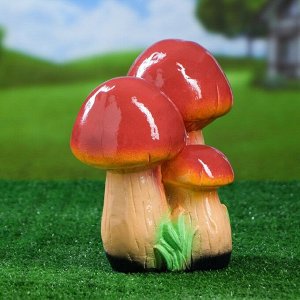 Садовая фигура "Семья грибов", гипс, 22х15х24 см, микс