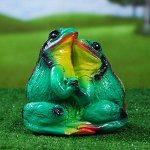 Садовая фигура &quot;Лягушка Пара&quot;, зелёный цвет, 20 см