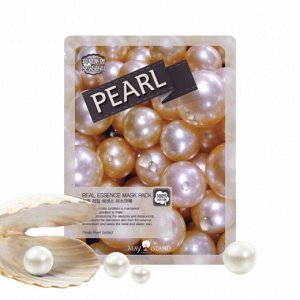 [MAYISLAND] Маска тканевая осветляющая с экстрактом жемчуга Real Essense Pearl Mask Pack, 25 мл.