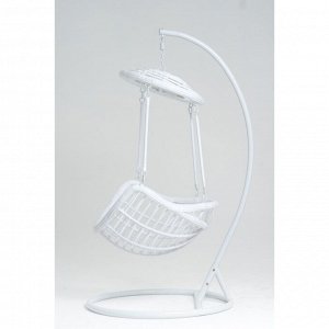 Подвесное кресло, с подушкой, искусственный ротанг, цвет белый, 44-004-17