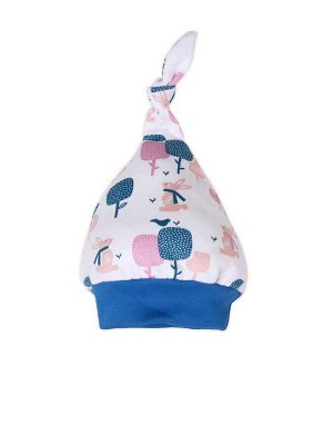 Чепчик "Зайка в шарфе" для новорождённого (8537)