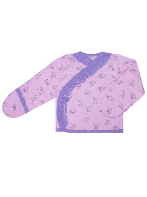 Фиолетовая кофточка "Лавандовая поляна" с закрытыми ручками для новорождённой (9160212)