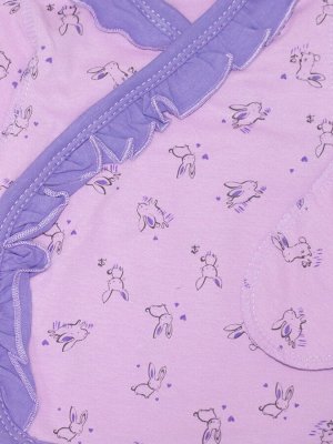 Фиолетовая кофточка "Лавандовая поляна" с закрытыми ручками для новорождённой (9160212)