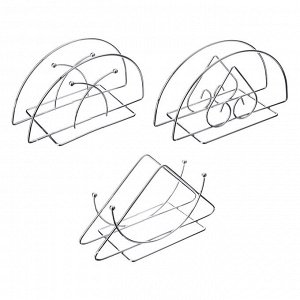 Салфетница металлическая 13х7х6 см, 3 дизайна