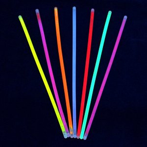 Набор неоновых палочек 10шт, пэ, флуоресцентная краска, d0,5x20см