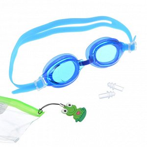 Набор для плавания: очки, брелок, затычки для ушей 2шт., пластик, ПВХ