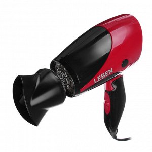 LEBEN Фен для волос складной, 1500Вт, 2 скорости, HT-1505