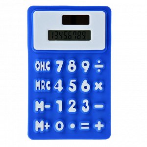 Калькулятор 8-разр.с гибким силиконовым корпусом и магнитом, солн.питание, 7,3х11,6см