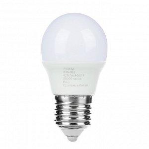 FORZA Лампа светодиодная G45 5W, E27, 420lm 4000К