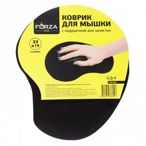 FORZA Коврик для мышки с подушечкой для запястья, 23х19см, резина, полиэстер