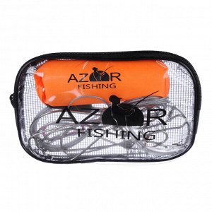 AZOR FISHING Кукан 3,5м., 5 карабинов, поплавок, трос металл, ПВХ сумка