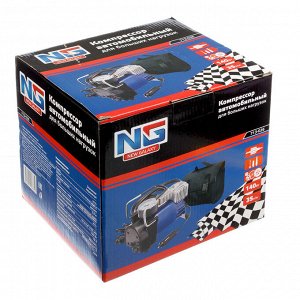 NEW GALAXY Компрессор автомобильный, штекер прикур, в сумке, 12V, 140W, 35 л/мин, металл