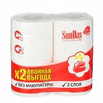Туалетная бумага SunDay 2 слоя 4 рулона
