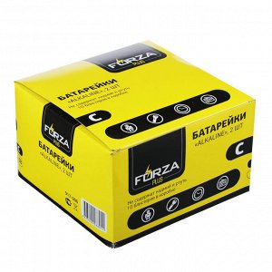 FORZA Батарейки 2шт, тип C, "Alkaline" щелочная, BL