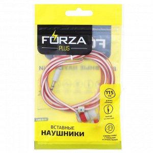 Наушники вакуумные FORZA двухцветный провод, 3 цвета