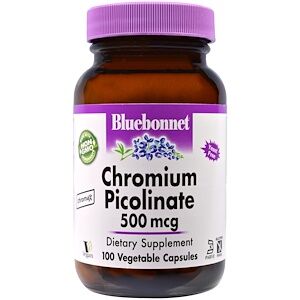 Bluebonnet Nutrition, Chromium Picolinate, 500 mcg, 100 Vegetable Cap