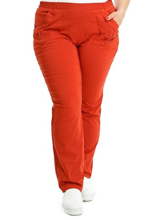 Брюки-1824 Модель брюк: Прямые; Материал: Бенгалин; Цвет: Оранжевый; Фасон: Брюки
Брюки бенгалин терракот
Брюки-стрейч прямого силуэта выполнены из мягкой легкой ткани. Отлично сидят за счет эластично