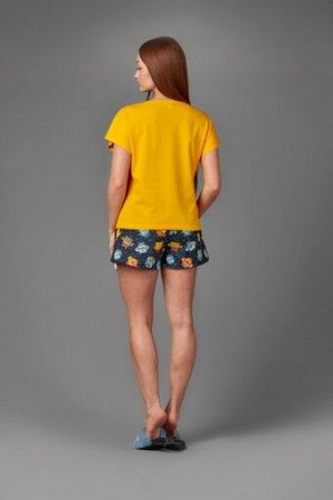 Женская пижама ЖП 022 "Ж" (Желтый_принт совята)