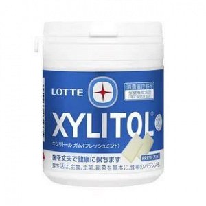 Резинка жевательная Xylitol Gum Fresh mint Bottle освежающая мята, Lotte, 143г, 1/6/36