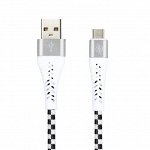 Дата-кабель Smartbuy MicroUSB CHESS серый, 2 А, 1 метр (ik-12CSS gray)