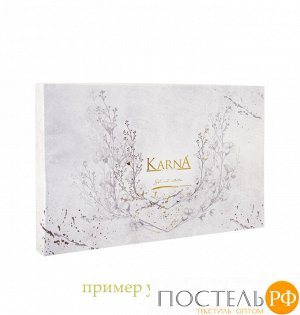 3221 Покрывало жаккард пано "KARNA" JARDIN 240x260 50x70 2 см Пудра