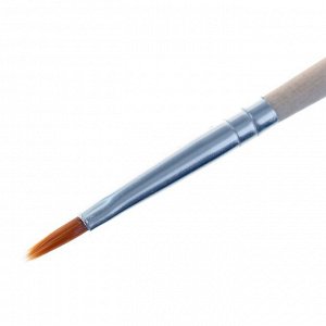 Кисть нейлон № 1, плоская, деревянная ручка