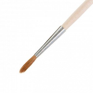 Кисть Колонок Круглая №3 (диаметр обоймы 3 мм; длина волоса 16 мм), деревянная ручка, Calligrata