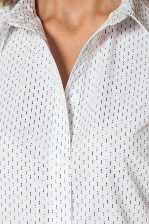 Базовая блузка из хлопка со спандексом, D29.653