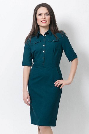 Платье П-495/3  сине-зеленый