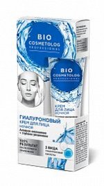 BioCosmetolog Крем ночной для лица гиалуроновый Активное омоложение + глубокое увлажнение, 45мл