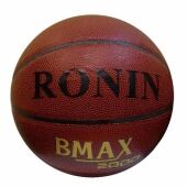 ВМАХ2000 Мяч баскетбольный Ronin №7,коричневый дизайн, экокожа, 8 панелей, для соревн высок уровня