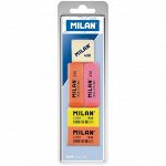 Набор ластиков Milan &quot;236&quot;, &quot;Color 936&quot; и &quot;430&quot;, 5шт., скошенный/прямоугольный, блистер