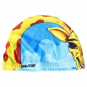 Шапочка для плавания ONLITOP «Жирафик», детская, текстиль, обхват 46-52 см