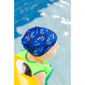 Шапочка для плавания ONLYTOP Swim «Акулы» детская, тканевая, обхват 46-52 см