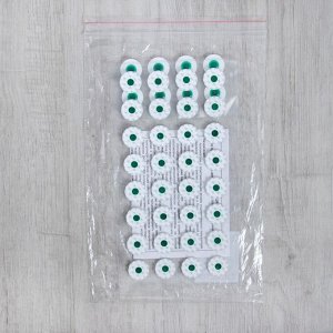 Аппликатор - коврик, 14 - 32 см, 28 модулей, цвет белый/зелёный