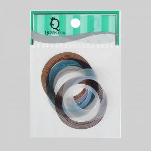 Ленты клеевые для декора «Голография», 5 шт, 1 мм, 18 м, цвет МИКС