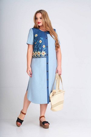 Платье Anastasiya Mak 713 голубое