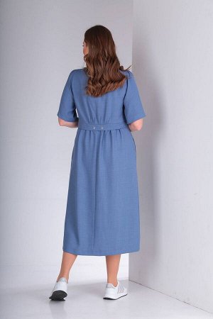 Платье TVIN 7487 темно-голубое