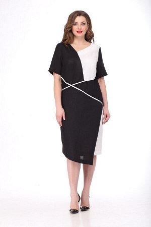 Платье MALI 419-025 черный+белый