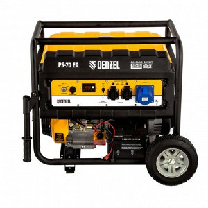 Генератор бензиновый Denzel PS 70 EA 946894, 4Т, 7000 Вт, 230 В, 25 л, коннектор автоматики   456470