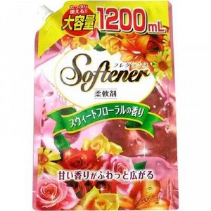 Кондиционер для белья Nihon Detergent Sweet Floral со сладким цветочным ароматом, 1,2 л