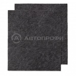 Коврики влаговпитывающие AUTOPROFI 40х45, комлект 2 шт., чёрный