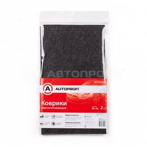 Коврики влаговпитывающие AUTOPROFI 40х45, комлект 2 шт., чёрный