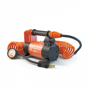 Компрессор воздушный АГРЕССОР, 50 л./мин., 12V/23A, 280W, 10 Атм., съёмный шланг 5 м., клапан для регулир. давления, питание от АКБ, защита от перегрева, набор из 4-х переходников для надувн. изделий,