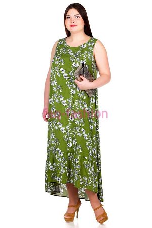 Платье БР Larson Лилии на зеленом