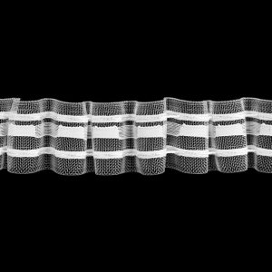 Шторная лента, 3 см, 3 ± 1 м, цвет белый
